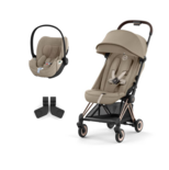 Poussette DUO COYA Rosegold Cloud T Cozy Beige 