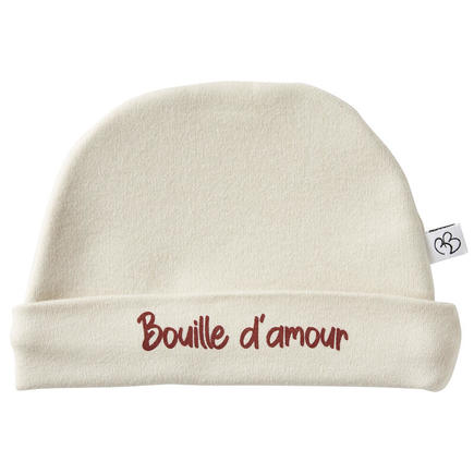 Bonnet doublé coton Bouille d'amour sable naissance  BB&CO