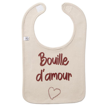 Bavoir Bouille d'amour sable BB&CO