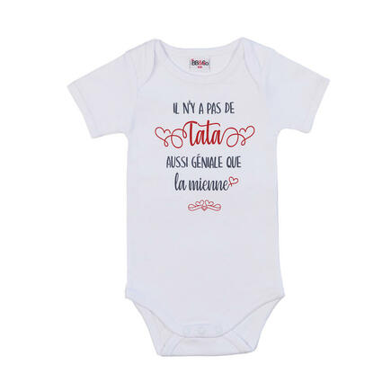 Body manches courtes "Il n’y a pas de tata aussi géniale" 3 mois BB&CO