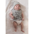 Bonnet de naissance pur coton Le plus beau bébé Gris chiné BB&CO - 3