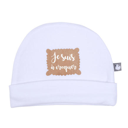 Bonnet doublé pur coton "Je suis à croquer" BB&CO