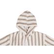 Peignoir 1-2 ans stripe éponge olive green GOTS - Multicolore JOLLEIN