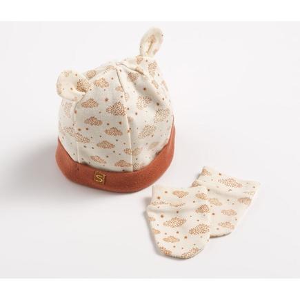 Bonnet et moufles naissance Orsino - Beige SAUTHON Baby déco