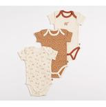 Lot de 3 bodies manches courtes 3 mois Orsino - Beige