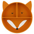 Assiette avec ventouse en silicone et compartiments Mr. Fox - Orange TRIXIE