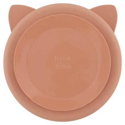 Assiette avec ventouse en silicone et compartiments Mrs. Cat - Rose TRIXIE - 3