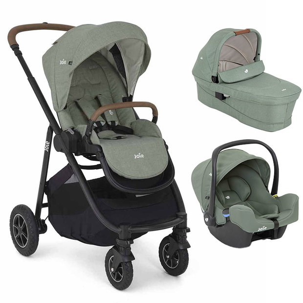 Poussette trio Versatrax + Siège-auto I-Snug 2 + Nacelle Ramble XL - Laurel JOIE