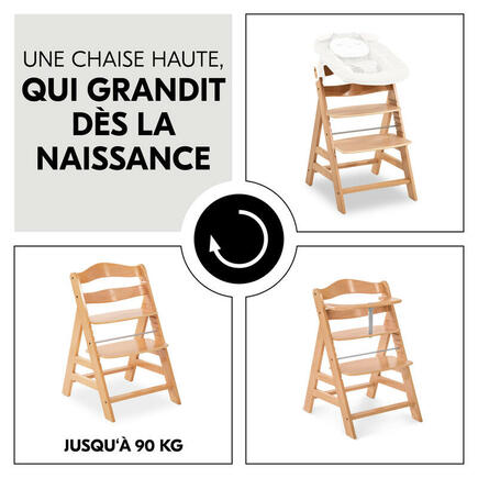 Chaise haute Alpha+ - Bois HAUCK - 8