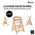 Chaise haute Alpha+ - Bois HAUCK - 3