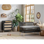 VOX Chambre DUO Lit 70x140 PARIS Commode CANNE Noir