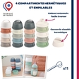 Boite doseuse 4 compartiments - Cotton white/terracotta BEABA - 4