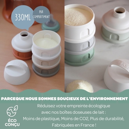 Boite doseuse 4 compartiments - Cotton white/terracotta BEABA - 5