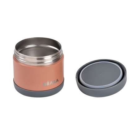 Portion inox isotherme 500mL - Mineral grey/terracotta BEABA - 4