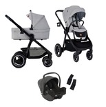 KINDERKRAFT Poussette Everyday 2 en 1 Grise + Siège-auto I-Snug 2 Shale