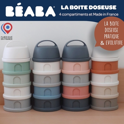 Boite doseuse 4 compartiments - Cotton white/terracotta BEABA - 2