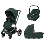 MAXI COSI Poussette TRIO FAME avec Nacelle + Cosi PEBBLE 360 Pro 2 Green