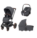 MAXI COSI Poussette TRIO FAME avec Nacelle + Cosi PEBBLE 360 Pro 2 Graphite