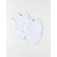 Set 2 bodys croisés coton bio - Longues manches - 3m NOUKIE 'S