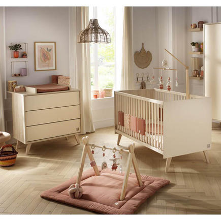 Chambre DUO MELINEE Lit 70x140 Commode + PAL offert SAUTHON