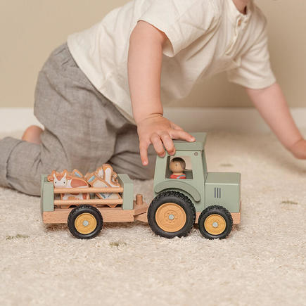 Tracteur+remorque en bois fsc LITTLE DUTCH - 5