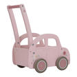 Chariot de marche voiture en bois FSC - Rose LITTLE DUTCH - 5