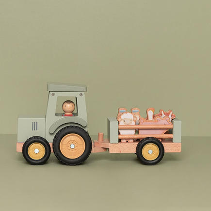 Tracteur+remorque en bois fsc LITTLE DUTCH - 6