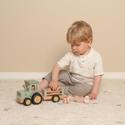 Tracteur+remorque en bois fsc LITTLE DUTCH - 8