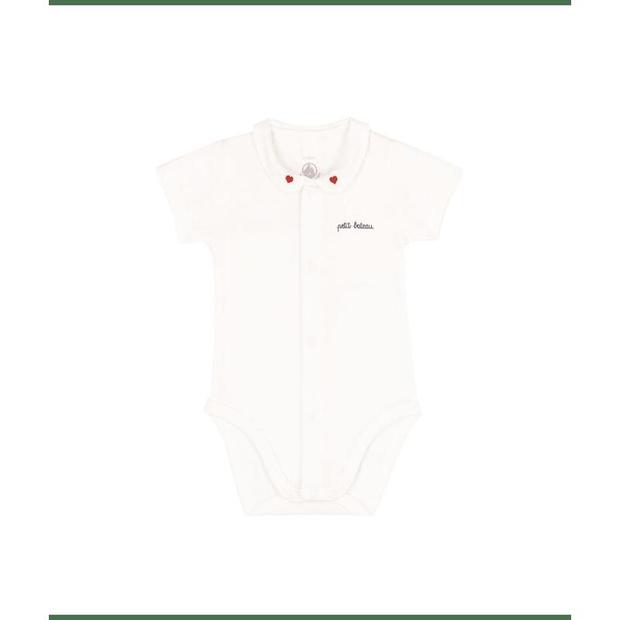 Body manches courtes a col marshmallow 6m PETIT BATEAU