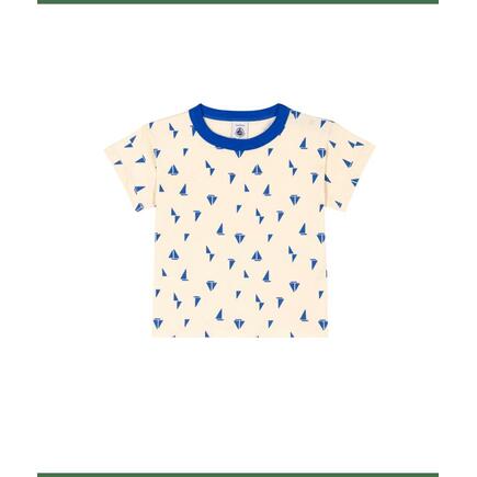 Tee shirt manches courtes avalanche/perse 12 mois PETIT BATEAU