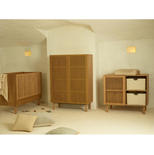 Chambre TRIO Lit 60x120 Commode Armoire HAI NO KI + PAL OFFERT