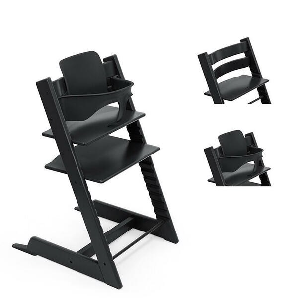 Chaise haute Tripp Trapp + Baby Set Noir STOKKE