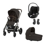 POUSSETTE TRIO Balios S Lux + Nacelle Chocolate Brown+ Cloud T I-Size Sepia Black