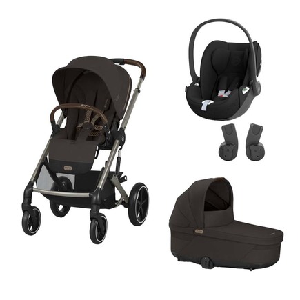 POUSSETTE TRIO Balios S Lux + Nacelle Chocolate Brown+ Cloud T I-Size Sepia Black CYBEX