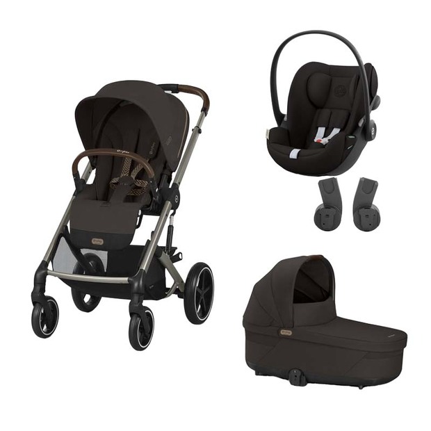 POUSSETTE TRIO Balios S Lux + Nacelle Chocolate Brown+ Cloud G I-Size Magic Black CYBEX