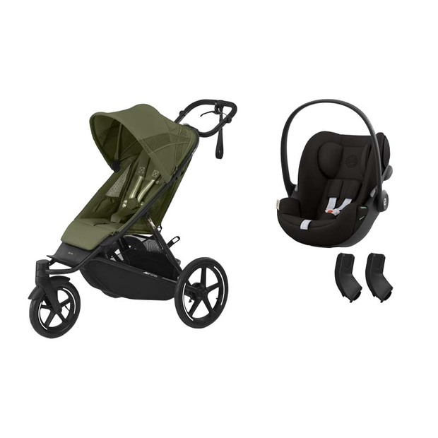 Poussette DUO Avi Spin Moss Green + CLOUD G i-Size Magic Black CYBEX