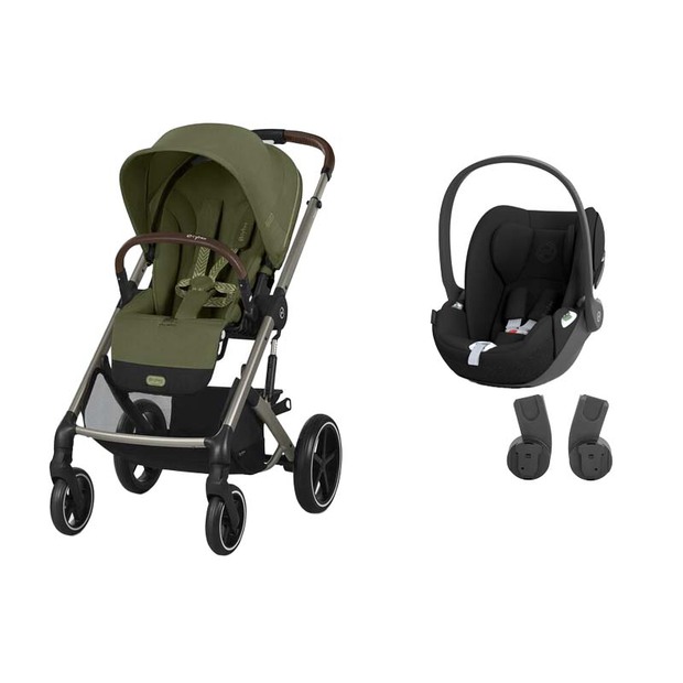 POUSSETTE DUO Balios S Lux Moss Green + Cloud T I-Size Sepia Black CYBEX
