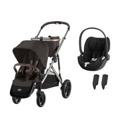 Poussette Duo GAZELLE S Chocolate Brown + Cloud T I-Size Sepia Black CYBEX