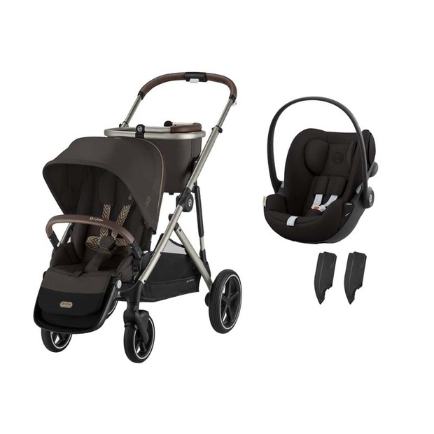 Poussette Duo GAZELLE S Chocolate Brown + CLOUD G i-Size Magic Black CYBEX
