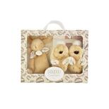 Coffret chaussons et doudou Beige