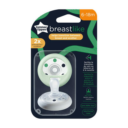 Lot de 2 sucettes Breastlike 6-18 mois Multicolore TOMMEE TIPPEE - 6
