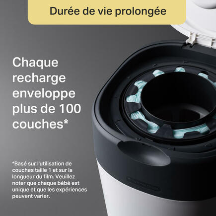 Poubelle à couches Twist & Click Blanc + 12 recharges TOMMEE TIPPEE - 6