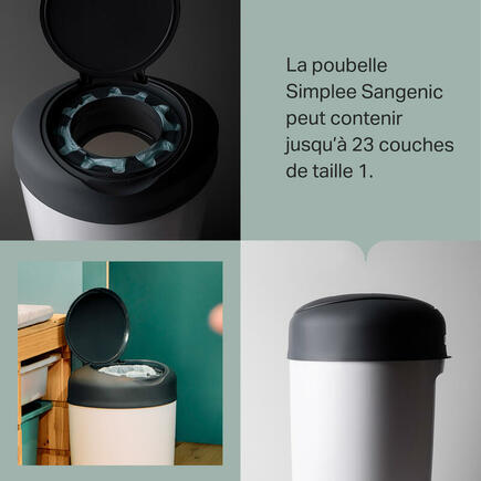 Poubelle à couches Simplee Blanc + 1 recharge TOMMEE TIPPEE - 6