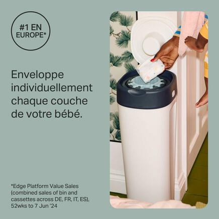 Poubelle à couches Twist & Click XL Blanc + 1 recharge TOMMEE TIPPEE - 2
