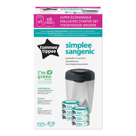 Poubelle à couches Simplee Blanc + 6 recharges TOMMEE TIPPEE - 8