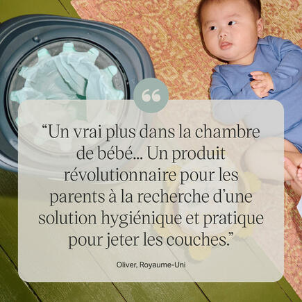 Poubelle à couches Twist & Click Blanc + 12 recharges TOMMEE TIPPEE - 7