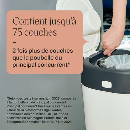 Poubelle à couches Twist & Click XL Blanc + 1 recharge TOMMEE TIPPEE - 3