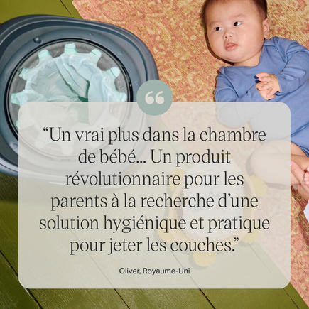 Poubelle à couches Twist & Click Blanc + 1 recharge TOMMEE TIPPEE - 7