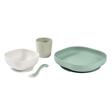 Coffret Repas Silicone 4 Pièce - Sage Green BEABA