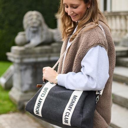 Sac à Langer Mommy Bag  - Signature - Canevas - Black CHILDHOME